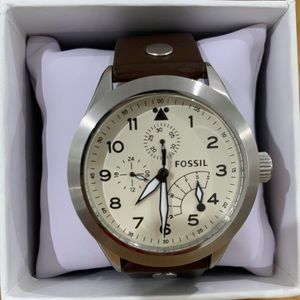 Men’s Brown Leather Fossil Watch